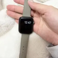 Apple Watch本体 （グレーレザー バンド&充電ケーブル付）動作確認済