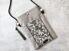 インド刺繍リボンスマホポシェット