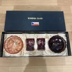 5 未使用　BOHEMIA GLASS 4点セット　ボウル　グラス