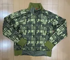 【希少デザイン】PUMA 中綿入り 総柄 トラックジャケット オリーブ L