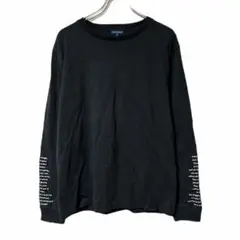 URBAN RESEARCH 長袖Tシャツ ロンT ブラック 袖プリント 40のサムネイル