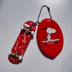 【韓国雑貨】コインケース キーホルダー スヌーピー スケボー スノボ