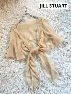 JILL STUART ベージュ シフォンストール ベージュ 裏生地シルク 上品のサムネイル
