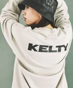 KELTY スウェット coen別注 トレーナー ロゴ ライトグレー