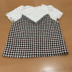 ZARA BASIC MキャミGU シャーリング トップス ホワイトLセットのサムネイル