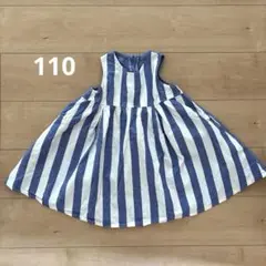 F.O.KIDS ストライプ　ノースリーブ　ワンピース 110cmのサムネイル