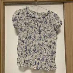 anysis 花柄 シフォン ブラウス 半袖 2のサムネイル