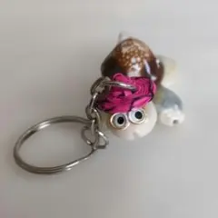 貝細工の亀　キーホルダー