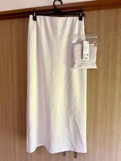 UNIQLO グレープスリーブロングスカート M 30 Natural