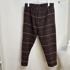 glamb チェック柄 ウール混紡ストレートパンツ Lサイズ