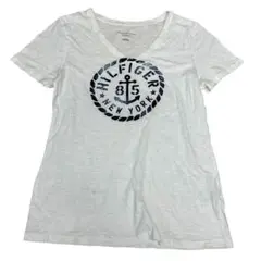 TOMMY HILFIGER ホワイト Vネック Tシャツ Mサイズ