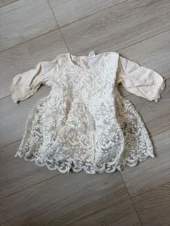 【美品】ベビー ドレス レース ワンピース ロンパース 80