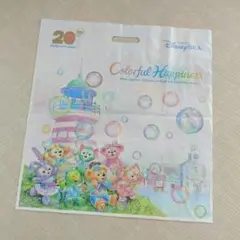 ダッフィー２０周年　限定絵柄　ショップ袋　大ダッフィー＆フレンズ