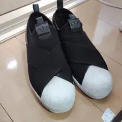 adidas SUPERSTAR スリッポン W クロスバンド 黒 白 28cm - メルカリ