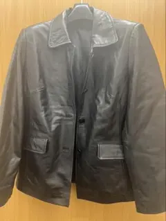 レディース ラムレザージャケット Lサイズ ブラック 革 ヴィンテージ