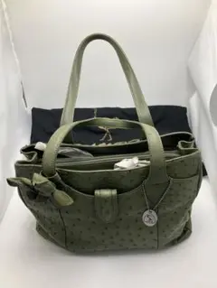 SANPHO サンポー　オリーブグリーン ハンドバッグ JRA