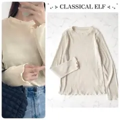 CLASSICAL ELF ラウンドネック袖メローブラウス 長袖カットソー L