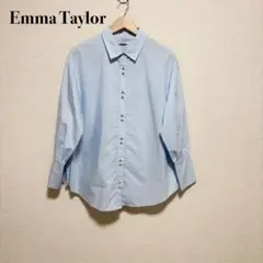【エマテイラー 】Emma Taylor ビジューボタン シャツ ブルーのサムネイル