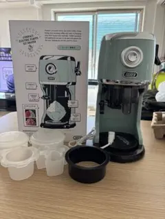 ミニチュア コーヒーマシン エスプレッソマシン グリーン ドールハウス