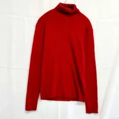 T43　INED HOMME　イネド オム　タートニット　F　フリー　赤