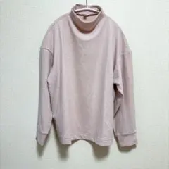 ユニクロ　ソフトニットフリースモックネックT