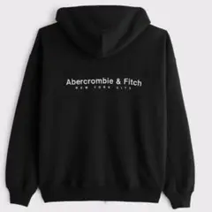 新品アバクロンビー&フィッチ メンズ刺繍 LOGOジップアップ パーカーMサイズ