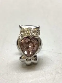 N57 PEAQ ふくろうモチーフ メタルタックピン アメジストカラー 断捨離