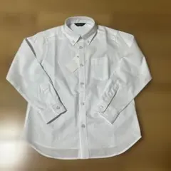 新品☆コムサイズム　白イージーケア ピンポイントオックスフォード シャツ120㎝