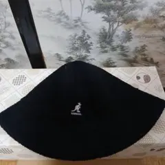 KANGOL ハット ブラック　タオル地