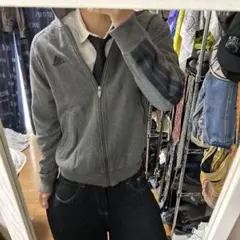 adidas 90s 00s 短丈 ジップパーカー y2k ストリート