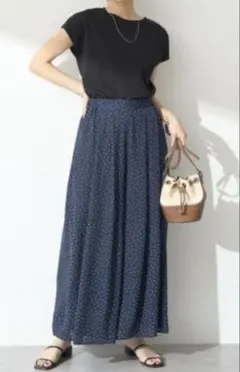 earth music&ecology ドット柄スカーチョ