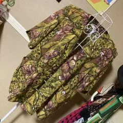 レトロ古着 葉っぱ＆お花❃ 総柄 半袖 羽織り ヴィンテージ 古着