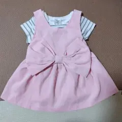ピンク コーデュロイ ワンピース 70cm