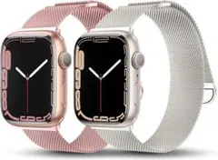 2本 セット ステンレス アップルウォッチ バンド コンパチブル