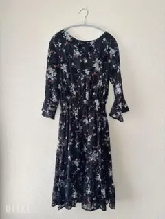 MAJESTIC LEGON フロッキー花柄ワンピース