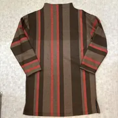 ハイネック 長袖 綿 赤