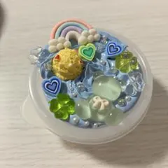 新品未使用ホイップデコ透明小物ケース水色ライトブルー
