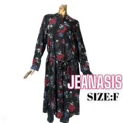 ⭐️A630⭐️ JEANASIS ♥ 花柄 フラワー シャツワンピース ガウン
