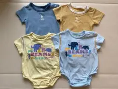 【まとめ売り】BEAMS mini 半袖　ロンパース 4枚セット70/80cmのサムネイル