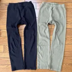 デビロック 140センチ　黒とカーキのロングパンツ2色セット