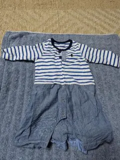 MIKIHOUSE FIRST ストライプ柄ロンパース