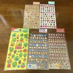 シール　平成女児　5枚まとめ売り　キャンディシール　ぷくぷくシール