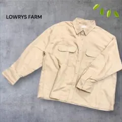 【LOWRYS FARM】スエード調オーバーサイズ長袖シャツ　アウターにも⭐︎