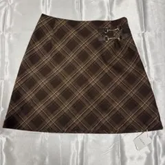 INGNI チェック柄ミニスカート ブラウン