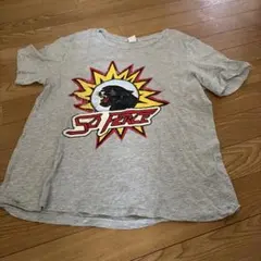 H&M グレー プリント Tシャツ サイズM
