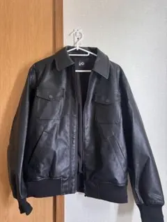 GU ブラックレザージャケット