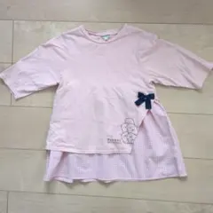 すみっコぐらし リボン Tシャツ ピンク シューラルー 半袖 カットソーのサムネイル