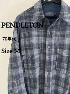 【ビンテージ品】70s USA製 PENDLETONペンドルトン ウールシャツ