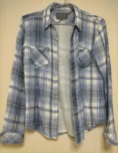 美品ロンハーマンヴィンテージのチェック柄シャツ レディース サイズXS 水色