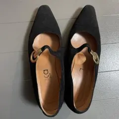 一点物⭐️COCA ITALY 黒 スエード ポインテッドトゥ パンプス ブラック